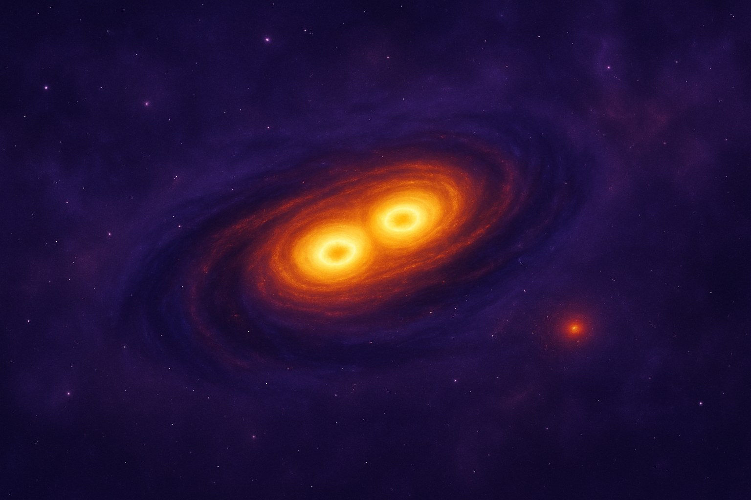 JWST paljasti kolme supermassiivista mustaa aukkoa samassa varhaisessa galaksissa