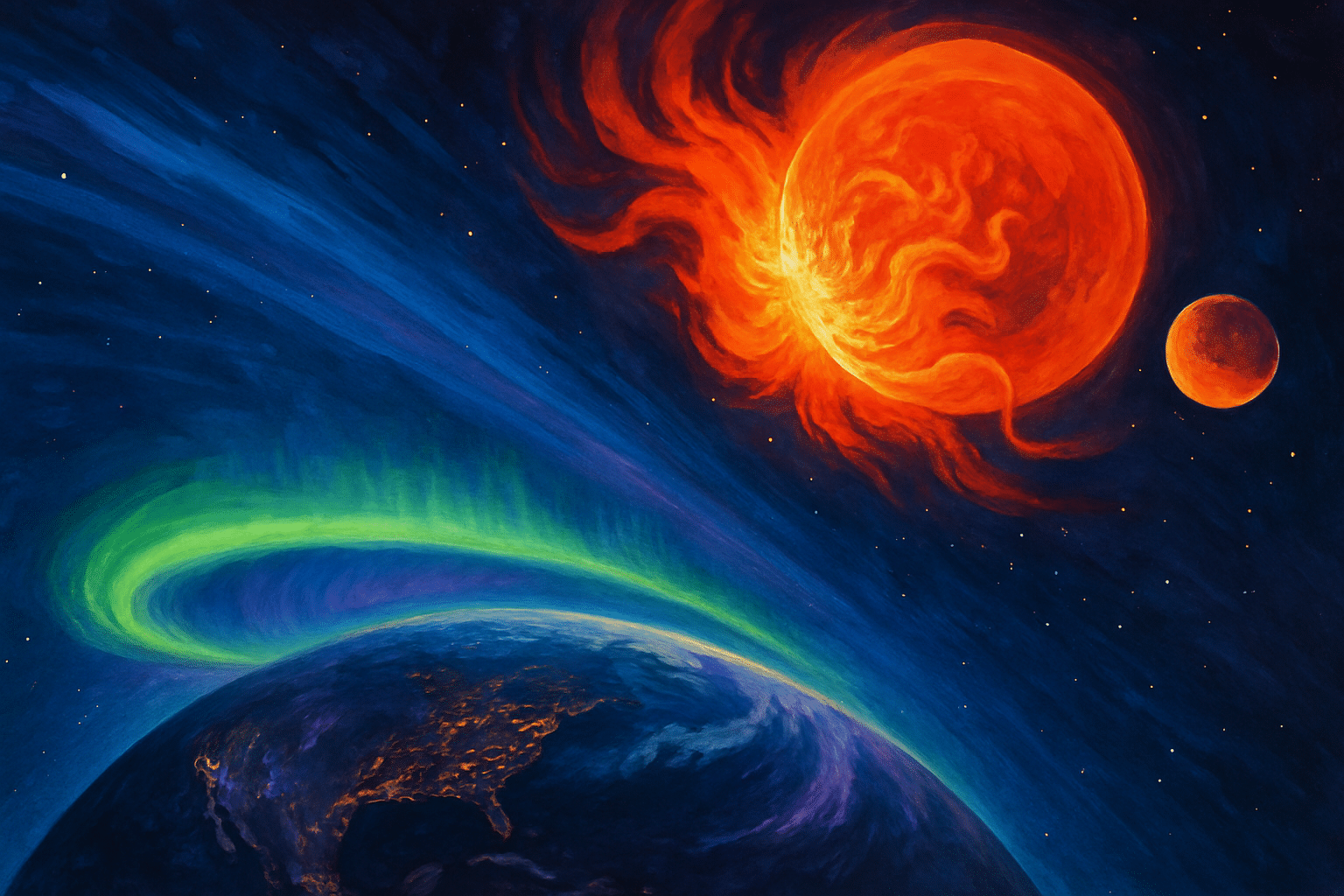 Auringon M7-purkaus ja koronan aukon virtaus voivat tuoda revontulia – CME:n osuma odotettavissa